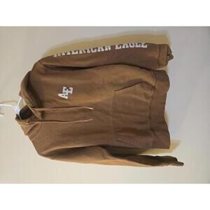 American Eagle Brown Hoodie Sweatshirt AE Logo